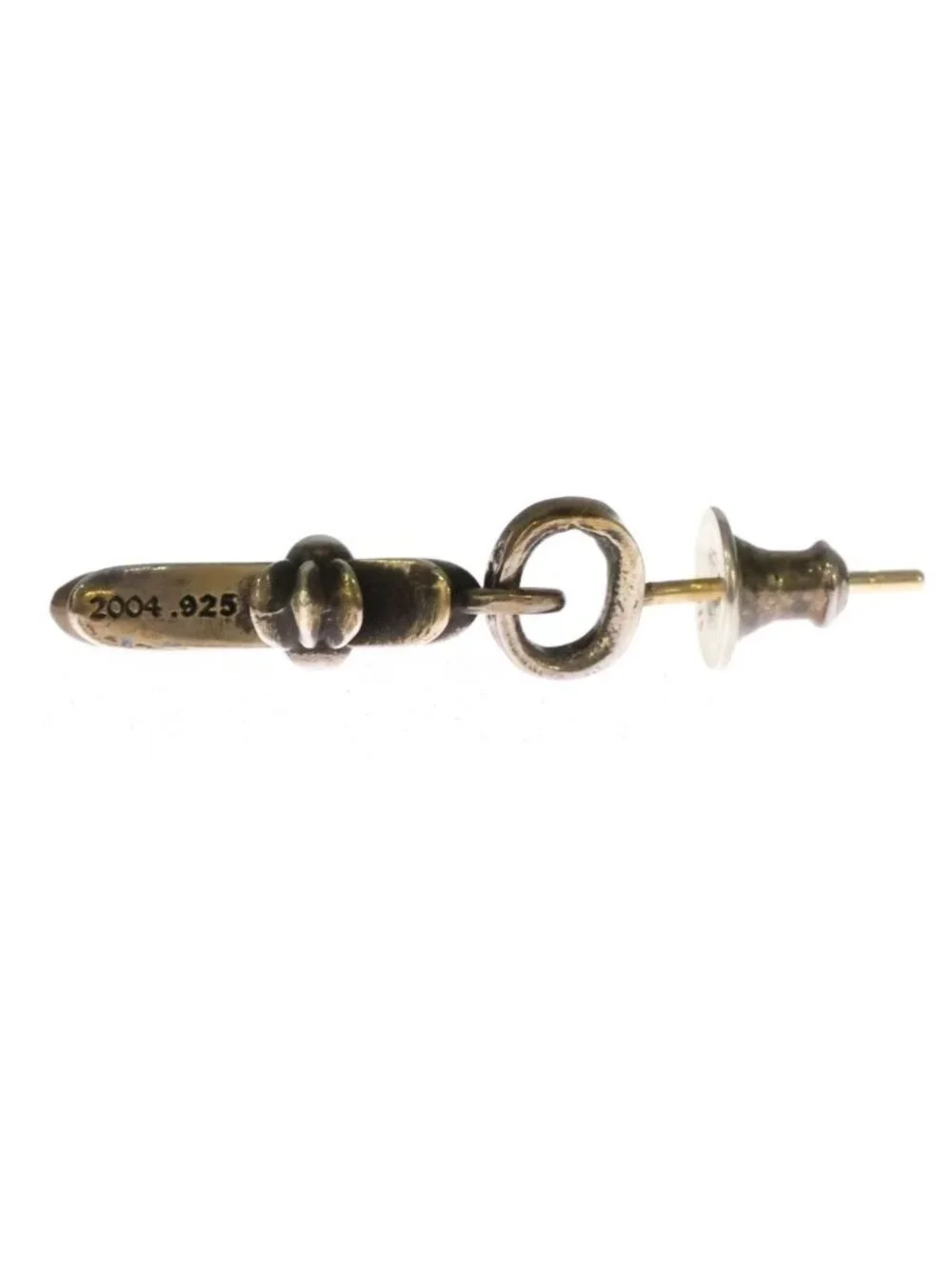 Chrome Hearts Bby Pprchn Baby Fat Cloth Drop Earrings Silver